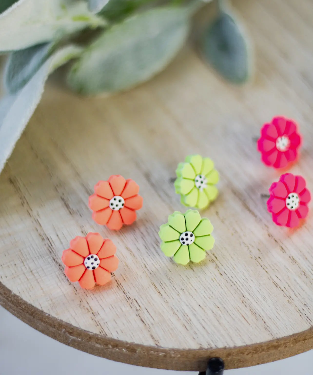 Polkadot Flower Studs