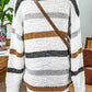 Striped Popcorn Knit Sweater