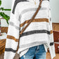 Striped Popcorn Knit Sweater