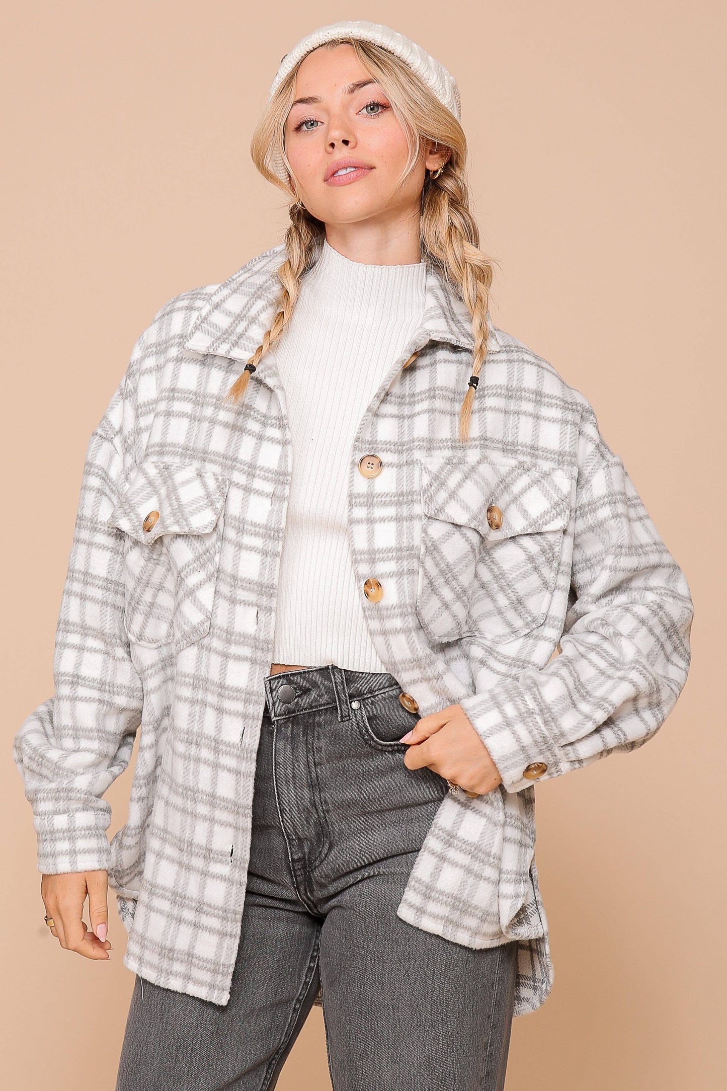 Fall vibes plaid shacket