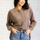 Keeping it Real Brushed Melange Hacci Long Sleeve Tee in Mocha