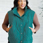 Layering Queen Quilted Puffer Vest in Hunter Green