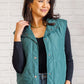 Layering Queen Quilted Puffer Vest in Hunter Green