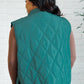 Layering Queen Quilted Puffer Vest in Hunter Green