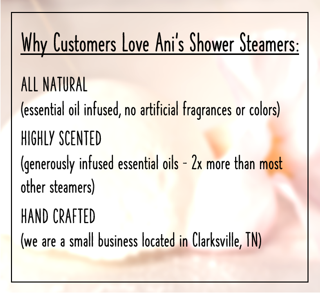 Natural Essential Oil Shower Steamers/Bombs Handmade - Relax